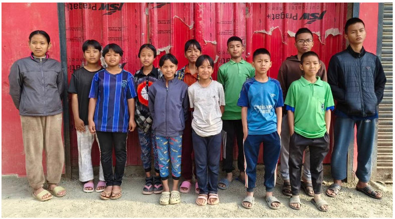 Myanmar refugee children living in northeast India