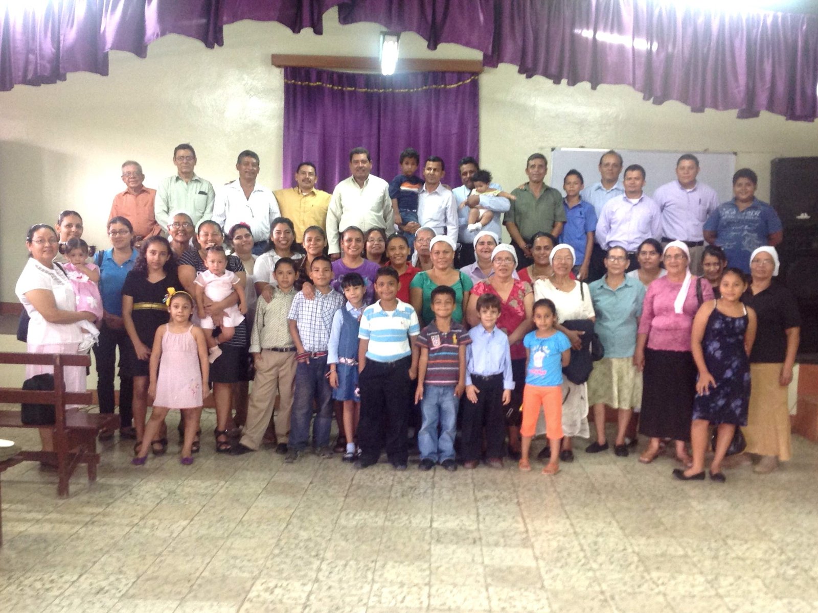 Nicaraguan church community gathered together