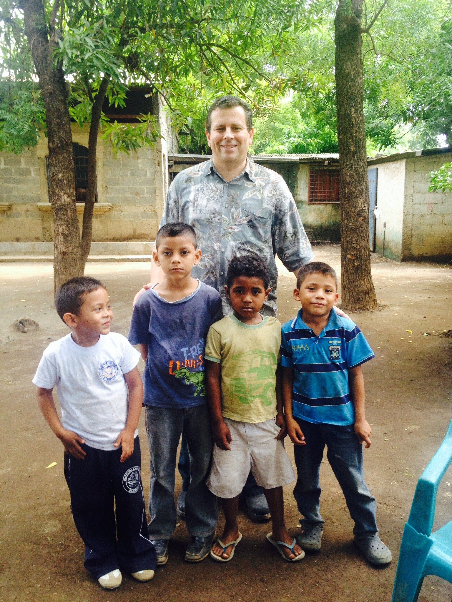 Adult and children together in Nicaragua